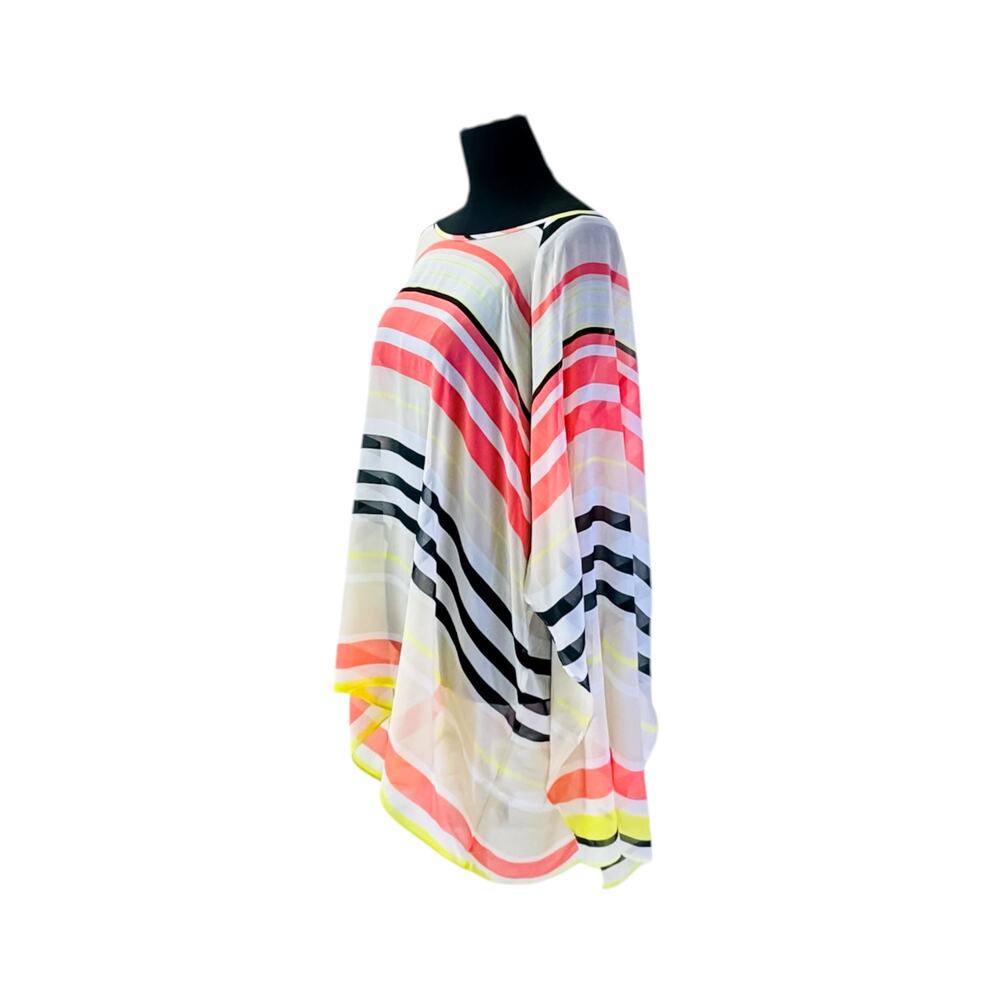 Calvin Klein Plus Size Multicolor Striped Swim Kaftan Cover-Up 3X - Picture 4 of 10